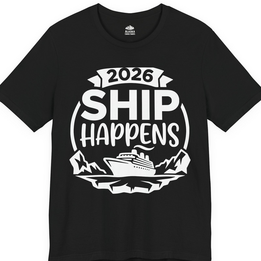 Funny 2026 Ship Happens Cruise Shirt for Vacation Groups — Premium Tee T-Shirt – Alaska Cruise Shirts