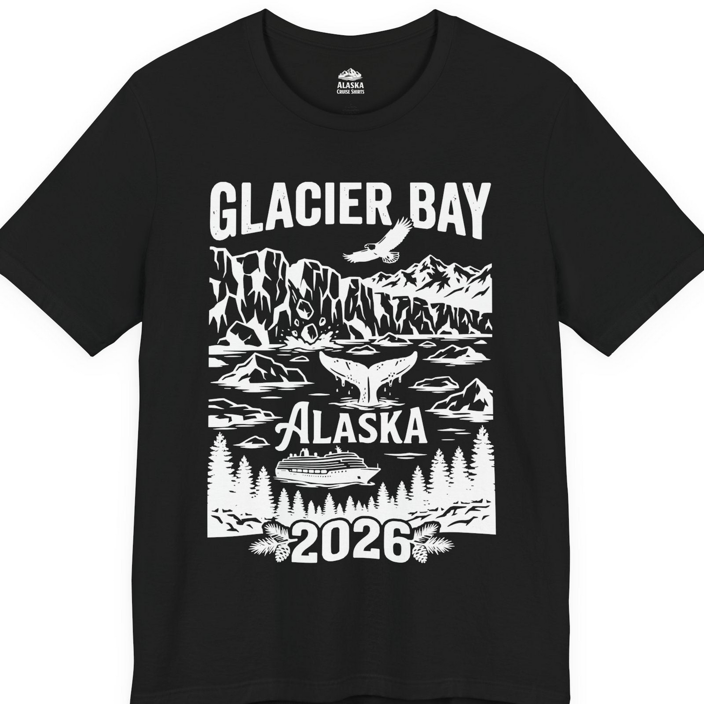 Glacier Bay Alaska 2026 Cruise Adventure Nature Scene Shirt — Premium Tee T-Shirt – Alaska Cruise Shirts