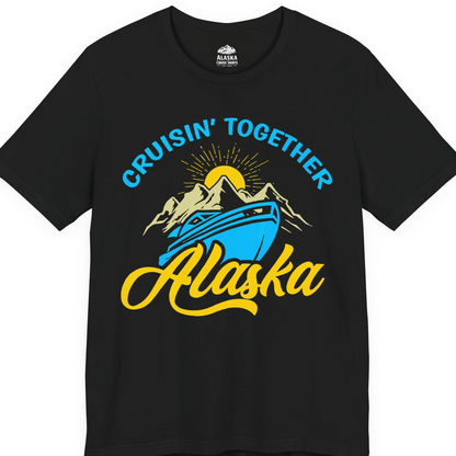 Alaska Cruise Adventure Mountains Sunrise Retro Shirt for Travelers — Premium Tee T-Shirt – Alaska Cruise Shirts