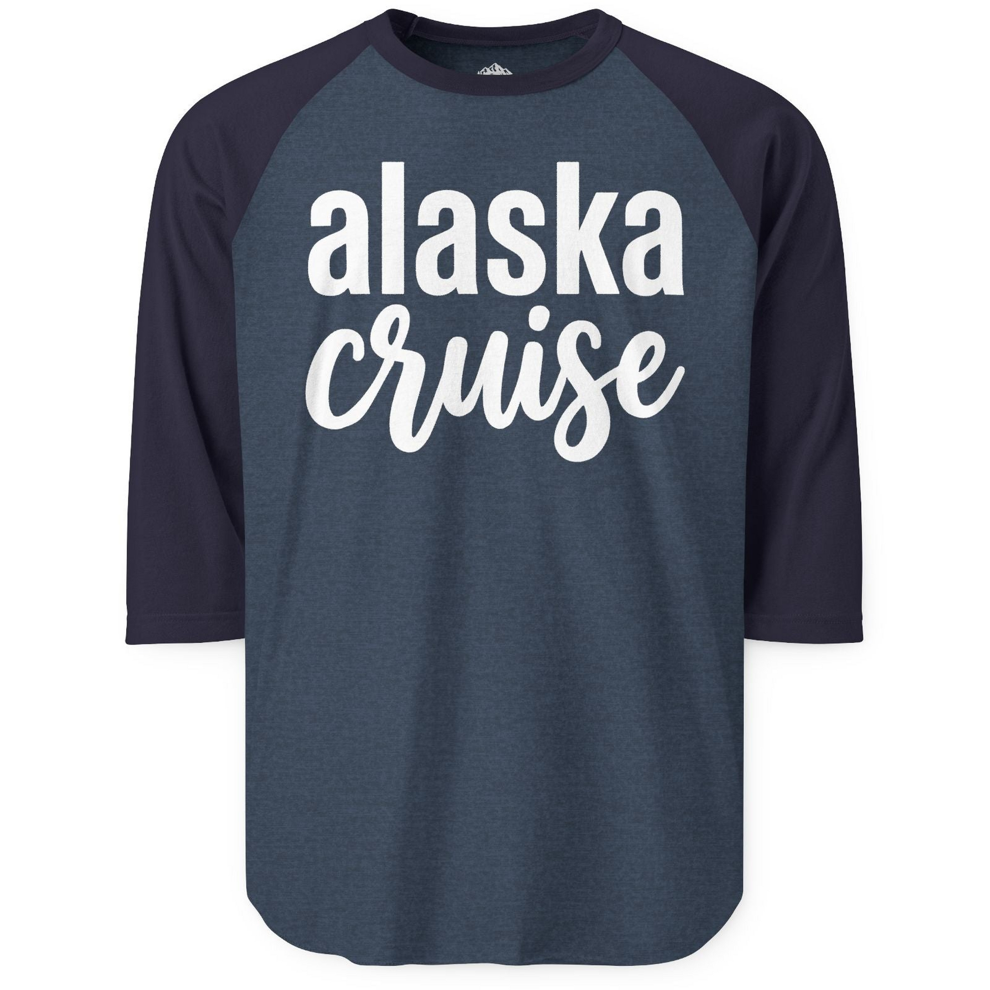 Bold Alaska Cruise Typography Shirt for Vacation Memories — 3/4 Sleeve T-Shirt – Alaska Cruise Shirts
