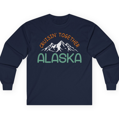 Cruisin Together Alaska Mountain Adventure Cruise Graphic Shirt — Long Sleeve T-Shirt – Alaska Cruise Shirts