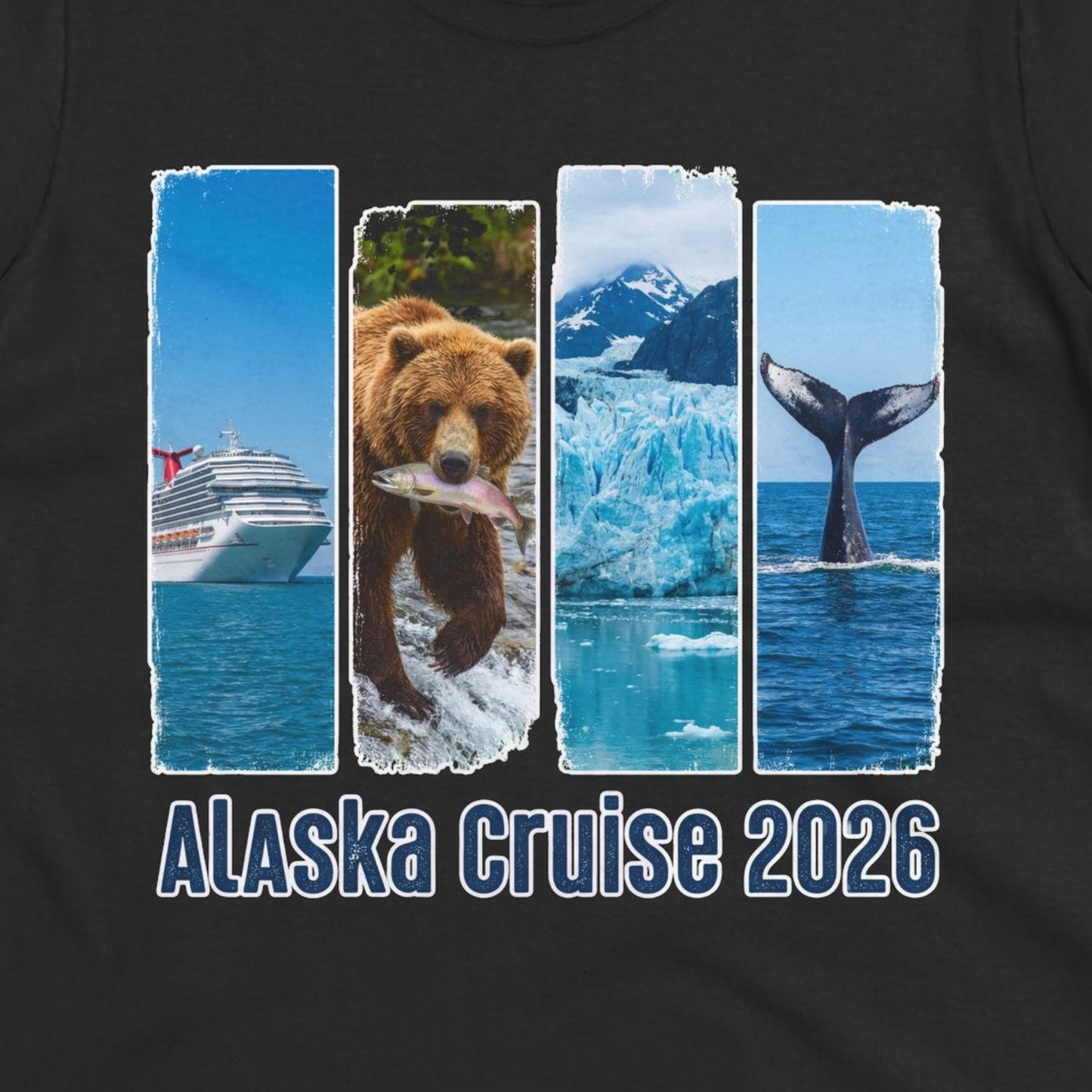 Alaska Cruise 2026 Wildlife Nature Adventure Vacation Shirt — Ladies Tee T-Shirt – Alaska Cruise Shirts Close Up