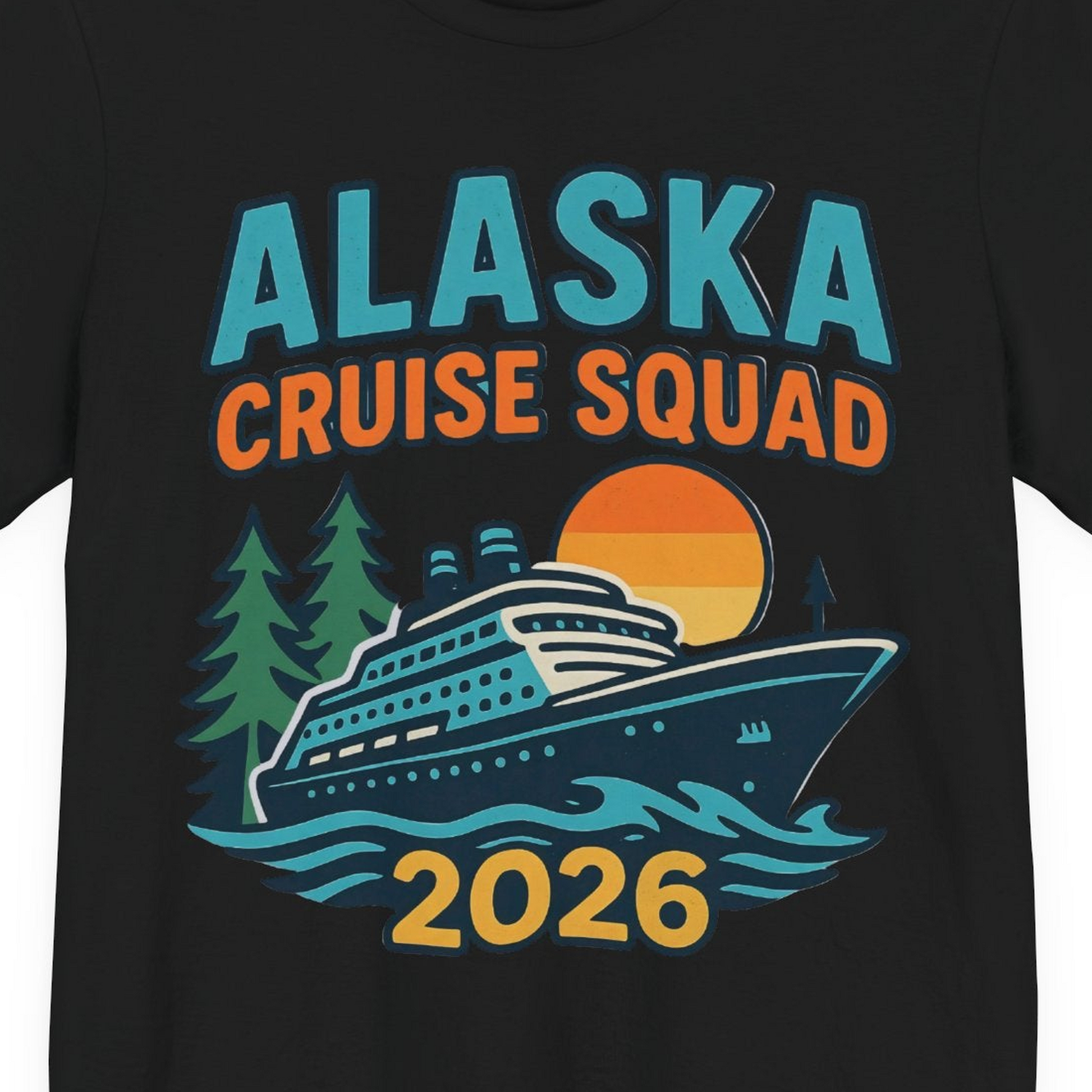 Alaska Cruise Squad Shirt T-Shirt – Alaska Cruise Shirts Close Up