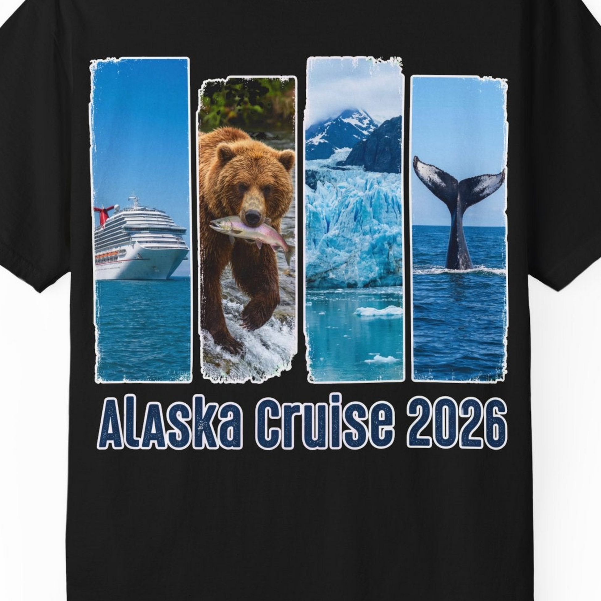 Alaska Cruise 2026 Wildlife Nature Adventure Vacation Shirt — Comfort T-Shirt – Alaska Cruise Shirts Close Up