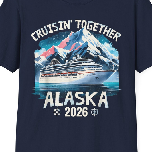 Alaska Cruise 2026 Shirt T-Shirt – Alaska Cruise Shirts Close Up