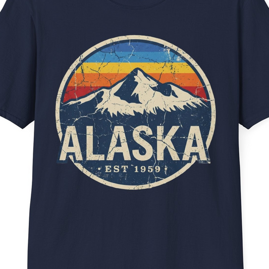 Alaska Vintage Shirt T-Shirt – Alaska Cruise Shirts Close Up
