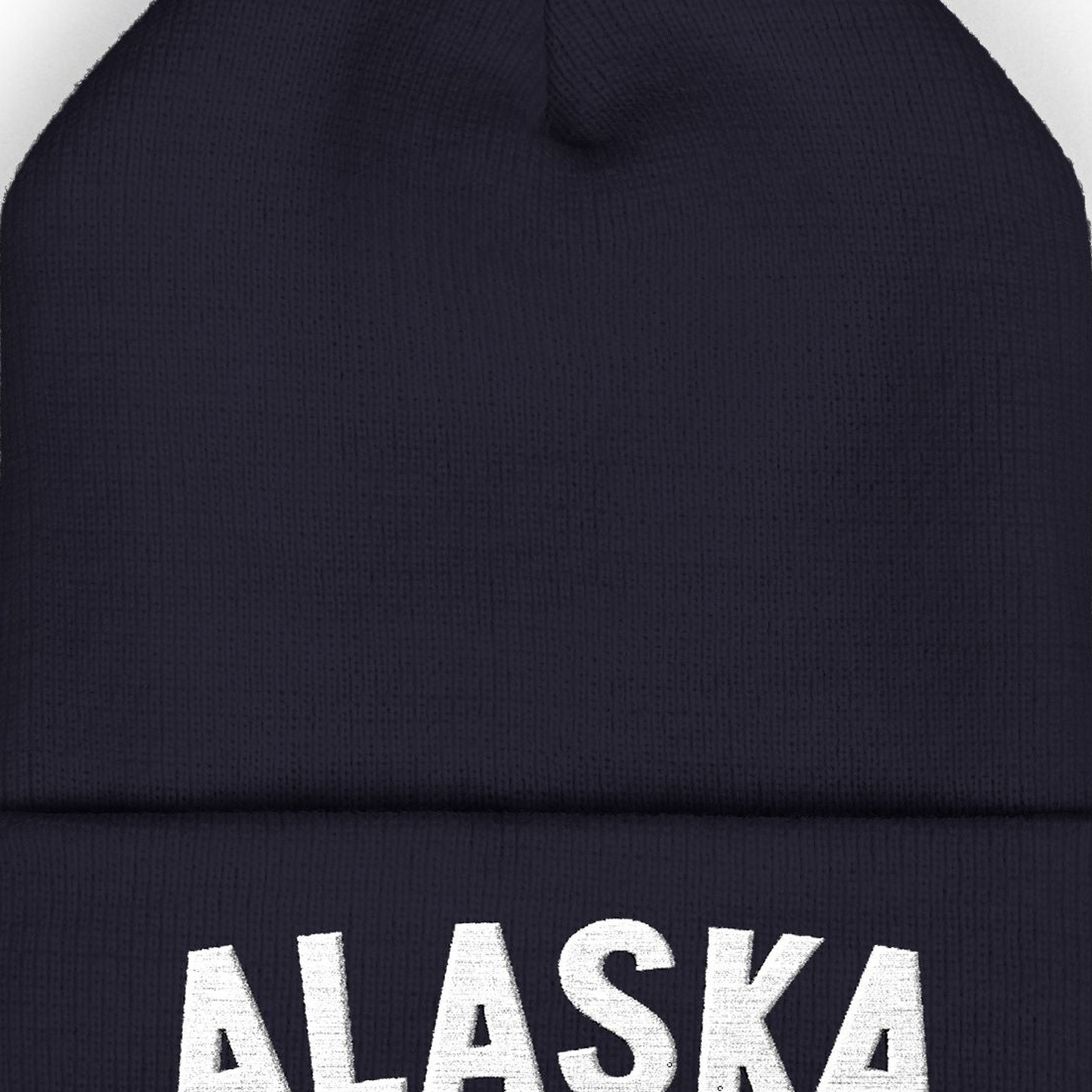 Alaska Embroidered Cuffed Beanie T-Shirt – Alaska Cruise Shirts Close Up