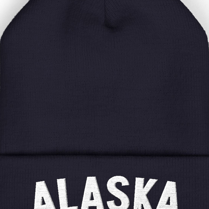 Alaska Embroidered Cuffed Beanie T-Shirt – Alaska Cruise Shirts Close Up