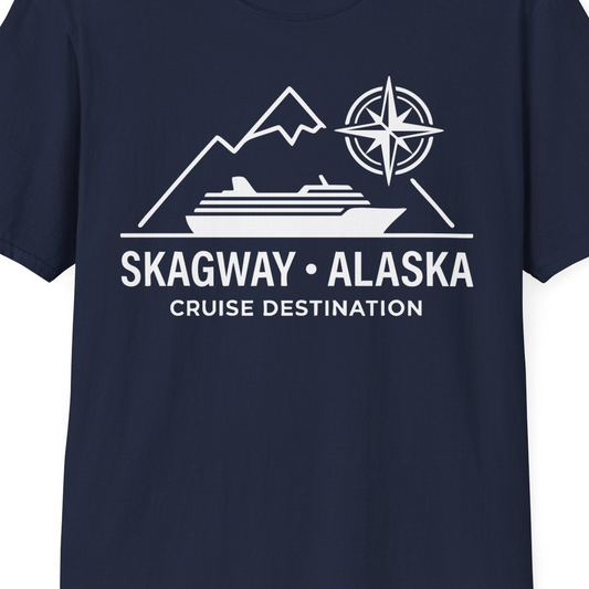 Skagway Alaska Cruise Shirt T-Shirt – Alaska Cruise Shirts Close Up