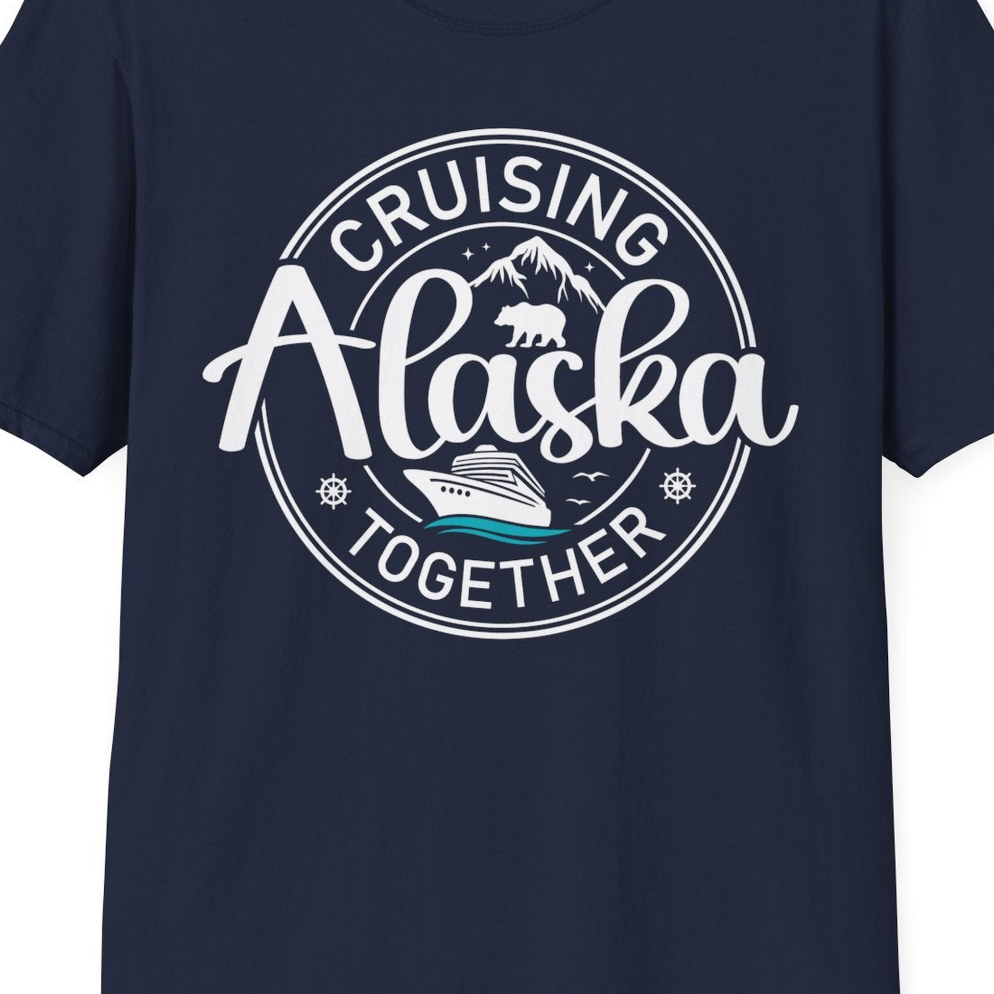 Alaska Cruise Adventure Retro Badge Shirt T-Shirt – Alaska Cruise Shirts Close Up
