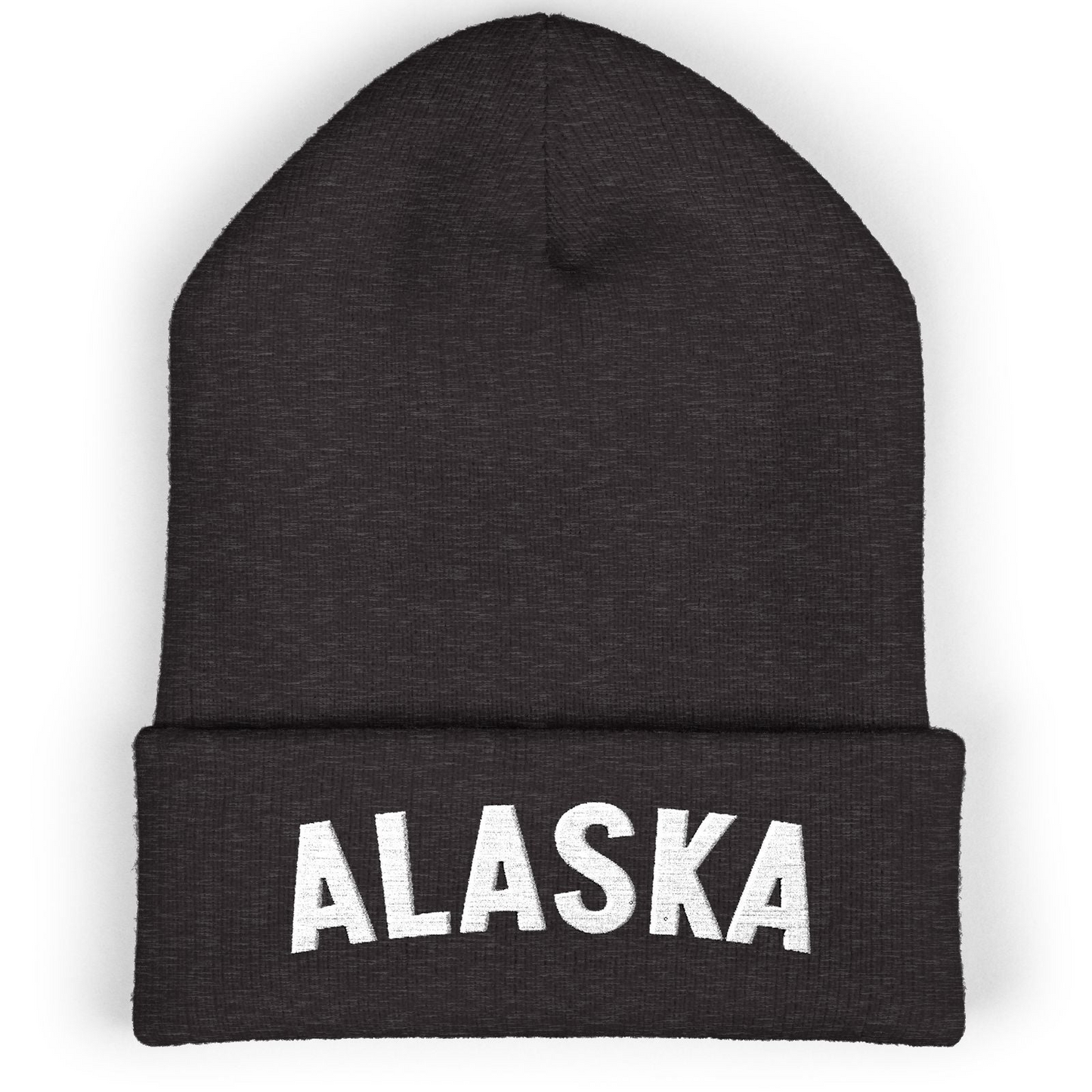 Alaska Embroidered Cuffed Beanie T-Shirt – Dark Grey – Alaska Cruise Shirts