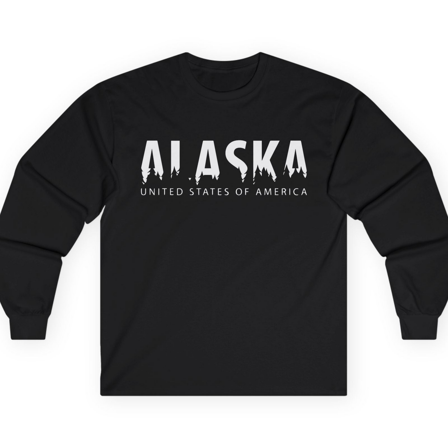 Alaska United States Typography Shirt T-Shirt – Black – Alaska Cruise Shirts