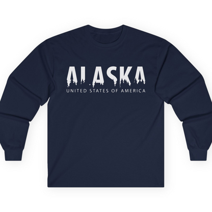 Alaska United States Typography Shirt T-Shirt – Navy – Alaska Cruise Shirts
