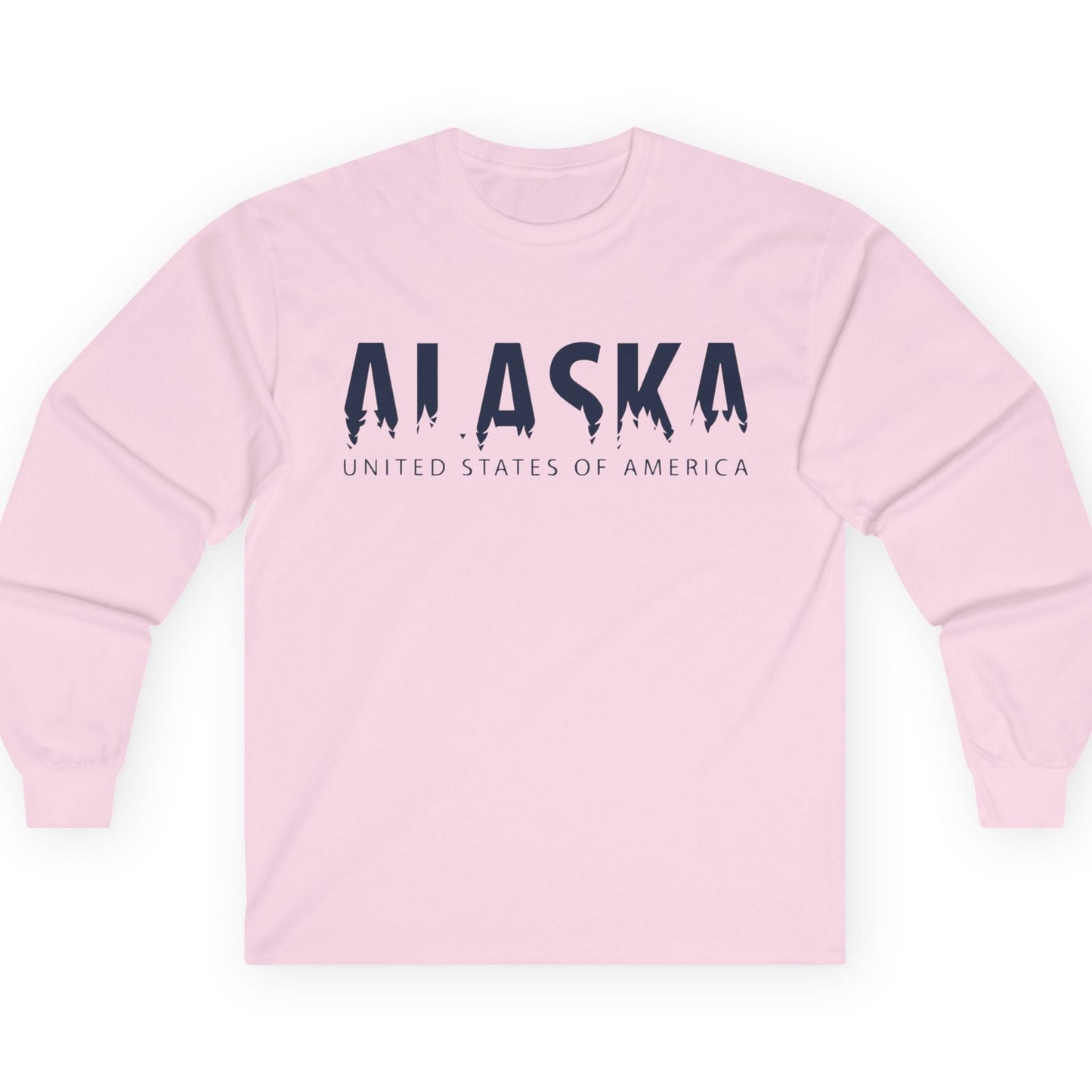 Alaska United States Typography Shirt T-Shirt – Light Pink – Alaska Cruise Shirts