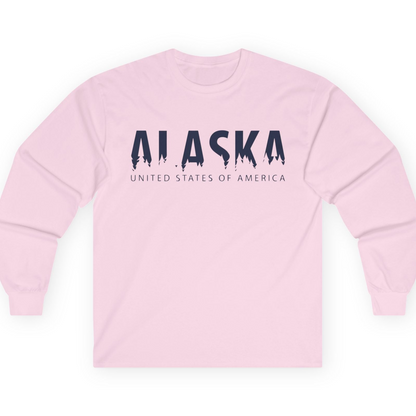Alaska United States Typography Shirt T-Shirt – Light Pink – Alaska Cruise Shirts
