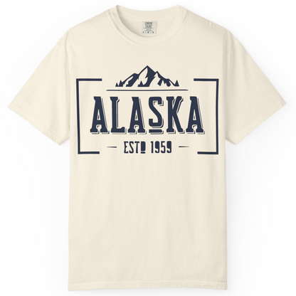 Alaska Mountain Vintage Shirt T-Shirt – Ivory – Alaska Cruise Shirts