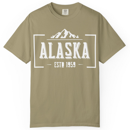 Alaska Mountain Vintage Shirt T-Shirt – Khaki – Alaska Cruise Shirts
