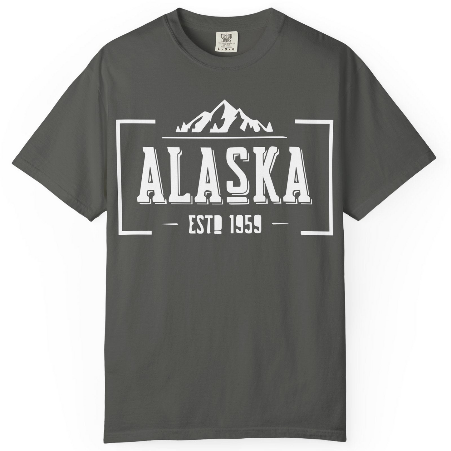 Alaska Mountain Vintage Shirt T-Shirt – Pepper – Alaska Cruise Shirts