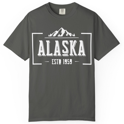 Alaska Mountain Vintage Shirt T-Shirt – Pepper – Alaska Cruise Shirts