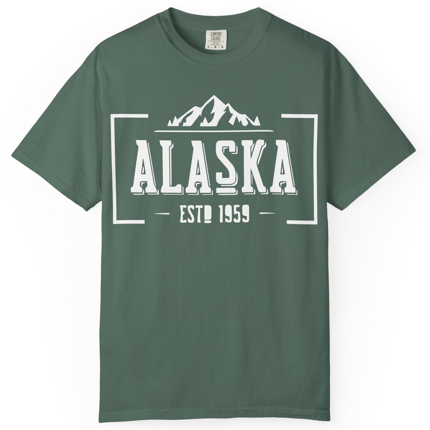 Alaska Mountain Vintage Shirt T-Shirt – Blue Spruce – Alaska Cruise Shirts