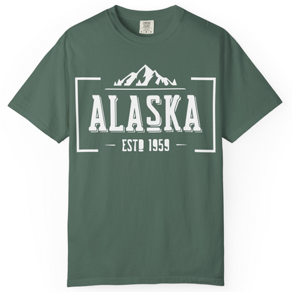Alaska Mountain Vintage Shirt T-Shirt – Blue Spruce – Alaska Cruise Shirts
