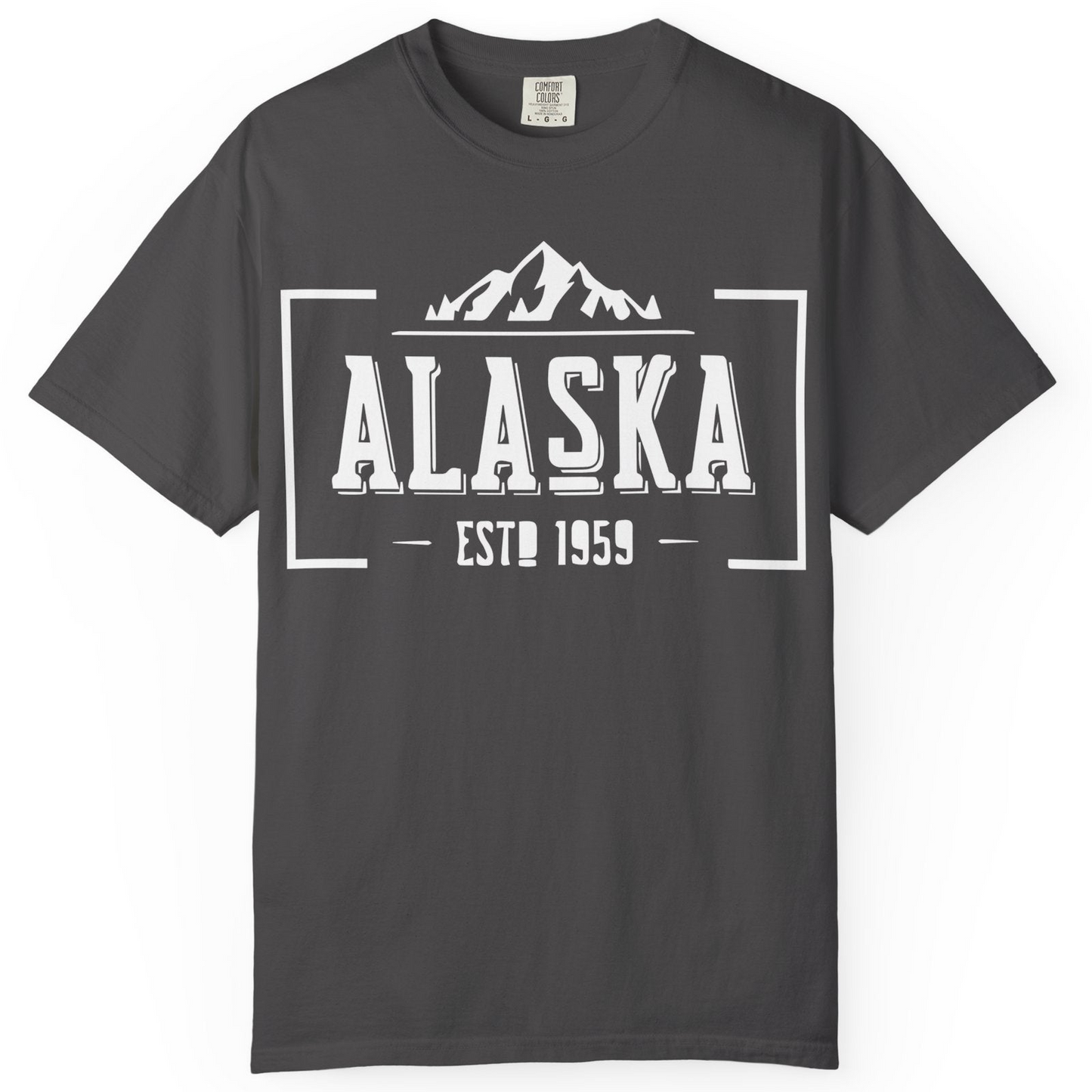 Alaska Mountain Vintage Shirt T-Shirt – Graphite – Alaska Cruise Shirts