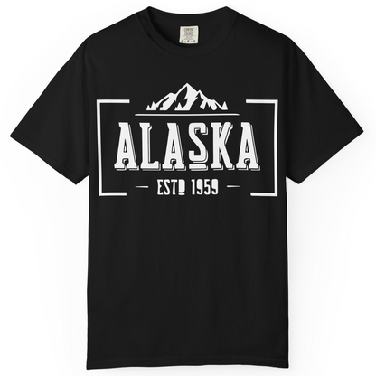 Alaska Mountain Vintage Shirt T-Shirt – Black – Alaska Cruise Shirts