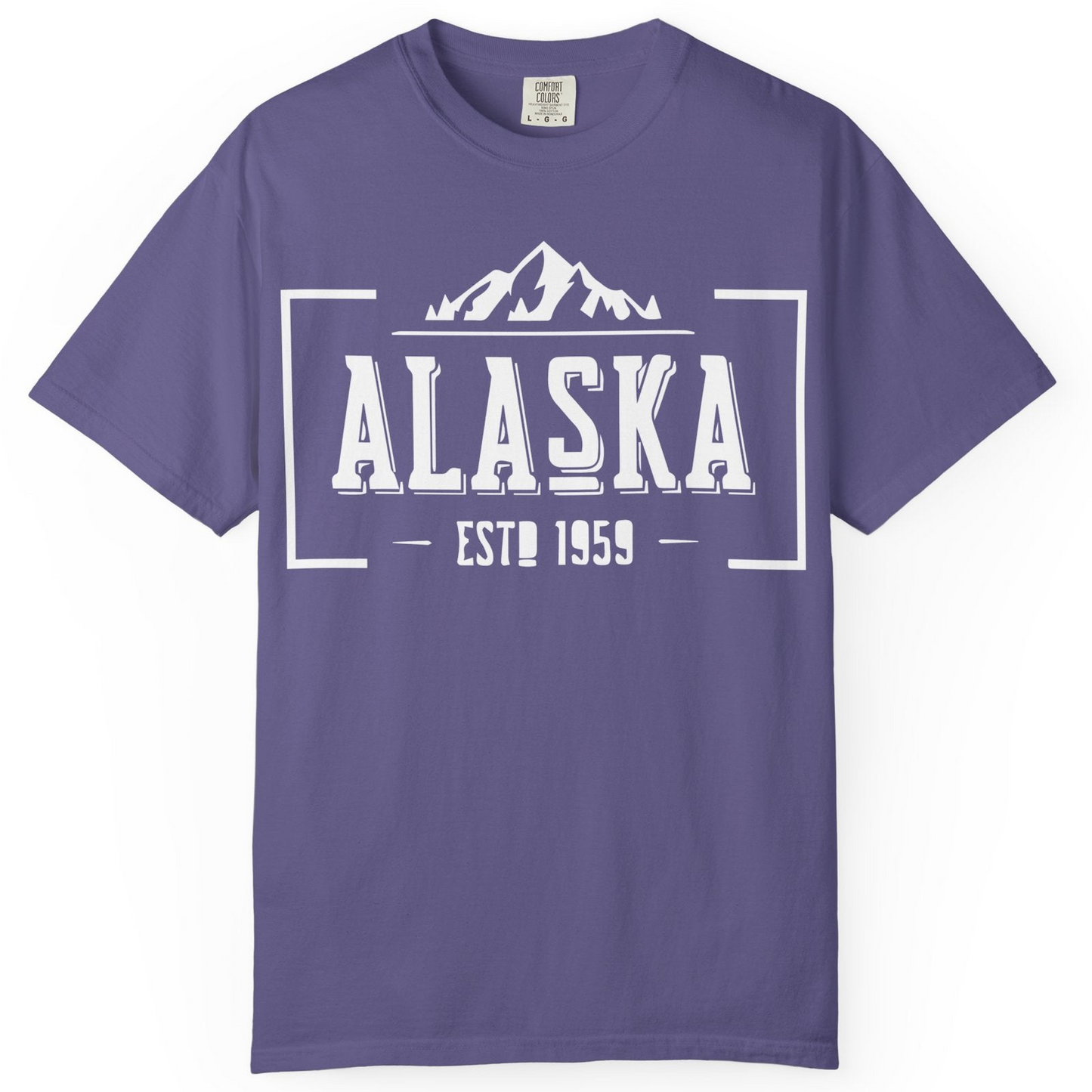 Alaska Mountain Vintage Shirt T-Shirt – Grape – Alaska Cruise Shirts