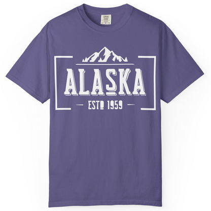 Alaska Mountain Vintage Shirt T-Shirt – Grape – Alaska Cruise Shirts