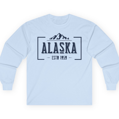 Alaska Mountain Vintage Shirt T-Shirt – Light Blue – Alaska Cruise Shirts