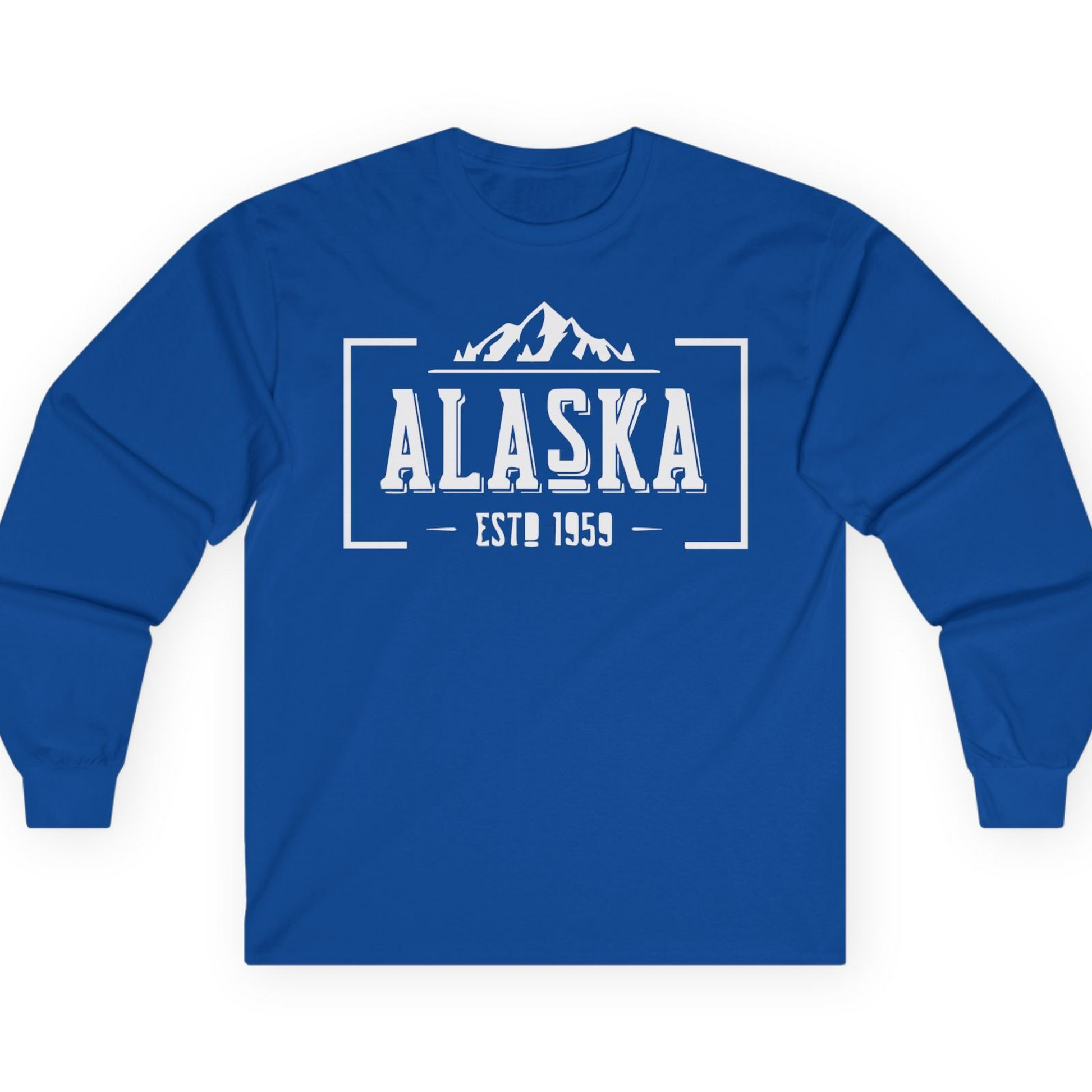 Alaska Mountain Vintage Shirt T-Shirt – Royal – Alaska Cruise Shirts