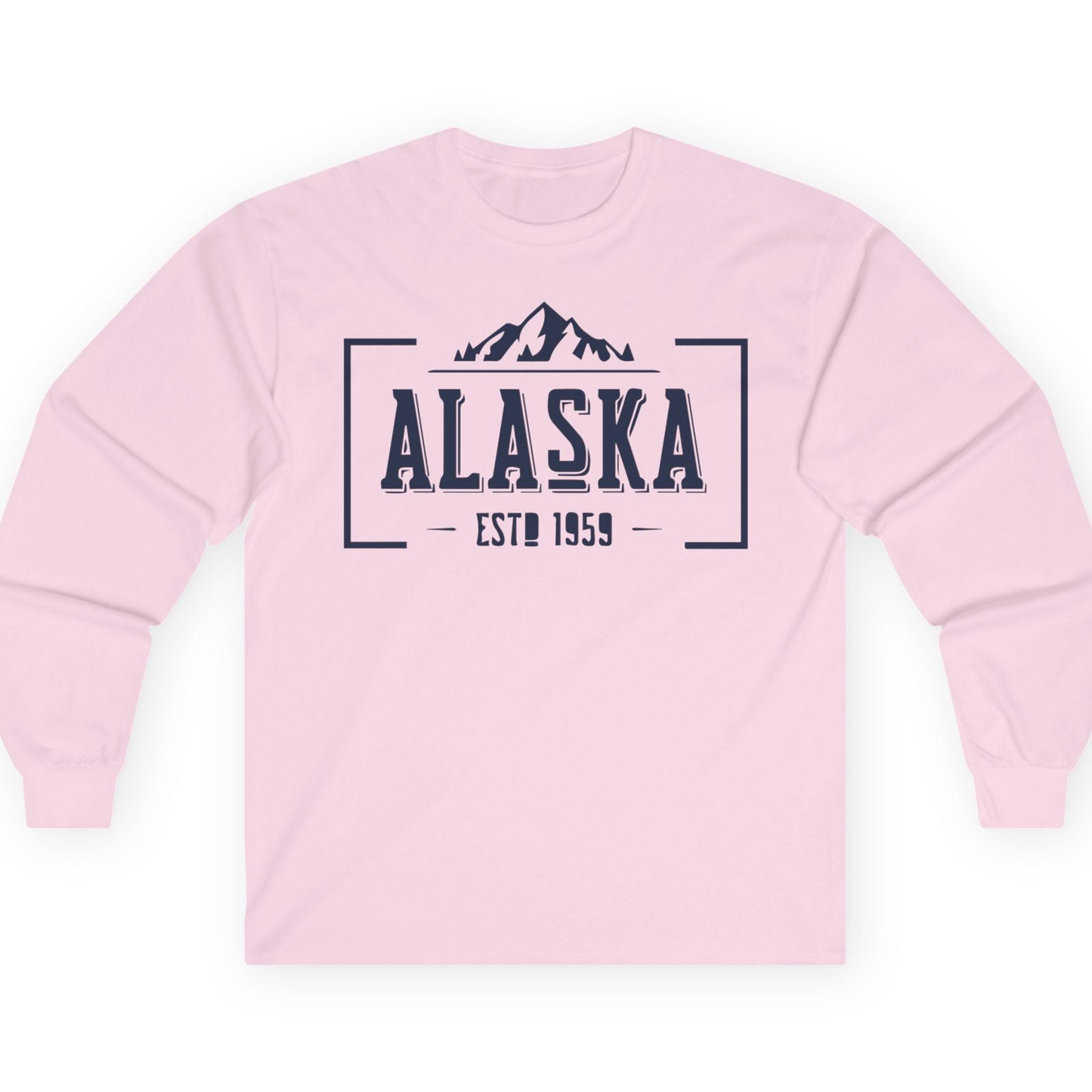 Alaska Mountain Vintage Shirt T-Shirt – Light Pink – Alaska Cruise Shirts