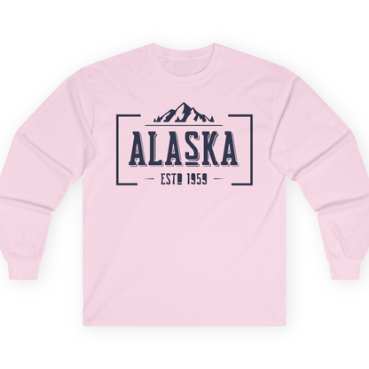 Alaska Mountain Vintage Shirt T-Shirt – Light Pink – Alaska Cruise Shirts