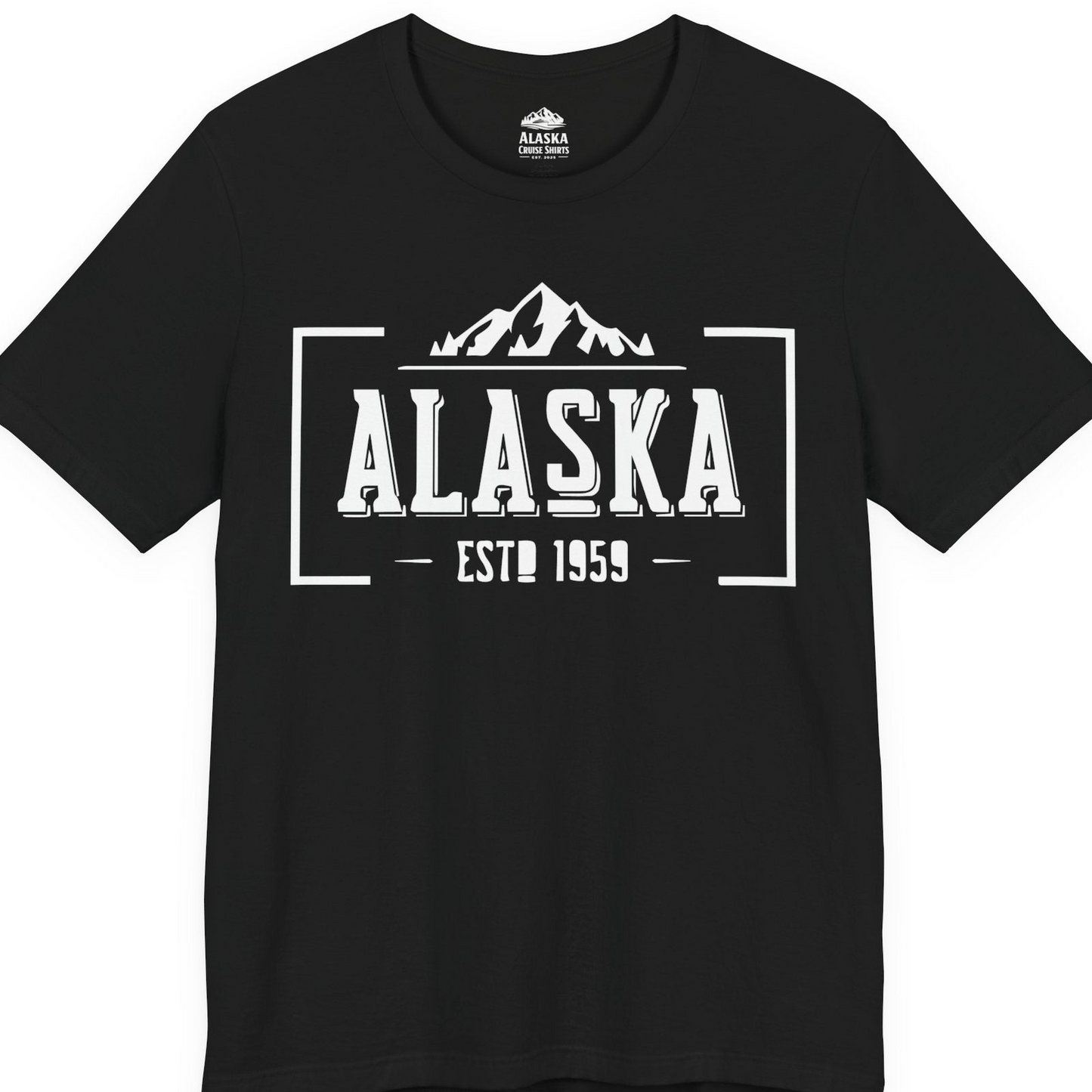 Alaska Mountain Vintage Shirt T-Shirt – Black – Alaska Cruise Shirts