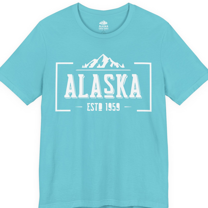 Alaska Mountain Vintage Shirt T-Shirt – Turquoise – Alaska Cruise Shirts