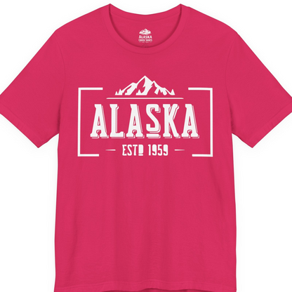 Alaska Mountain Vintage Shirt T-Shirt – Fuchsia – Alaska Cruise Shirts