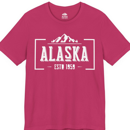 Alaska Mountain Vintage Shirt T-Shirt – Berry – Alaska Cruise Shirts