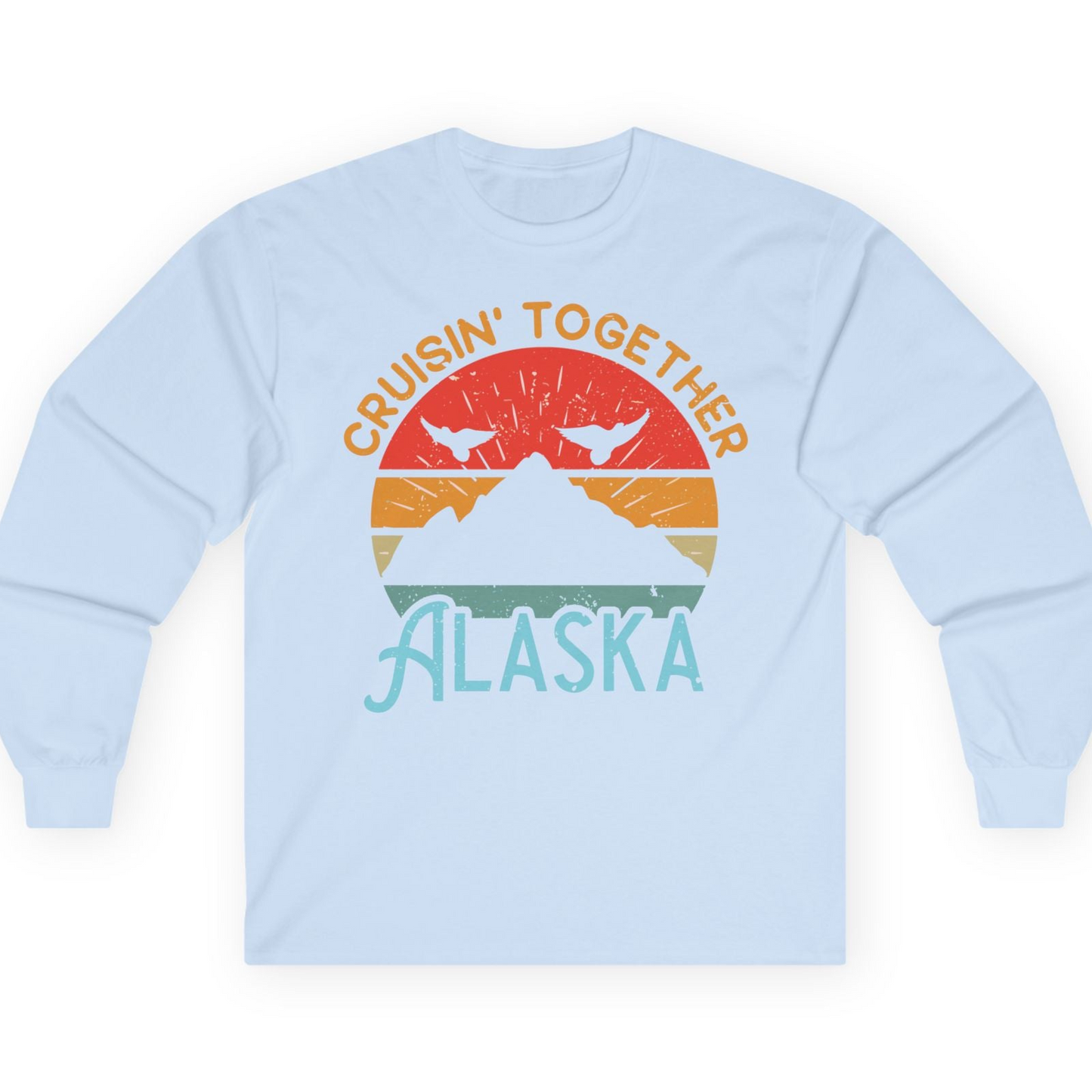 Retro Alaska Cruise Shirt T-Shirt – Light Blue – Alaska Cruise Shirts