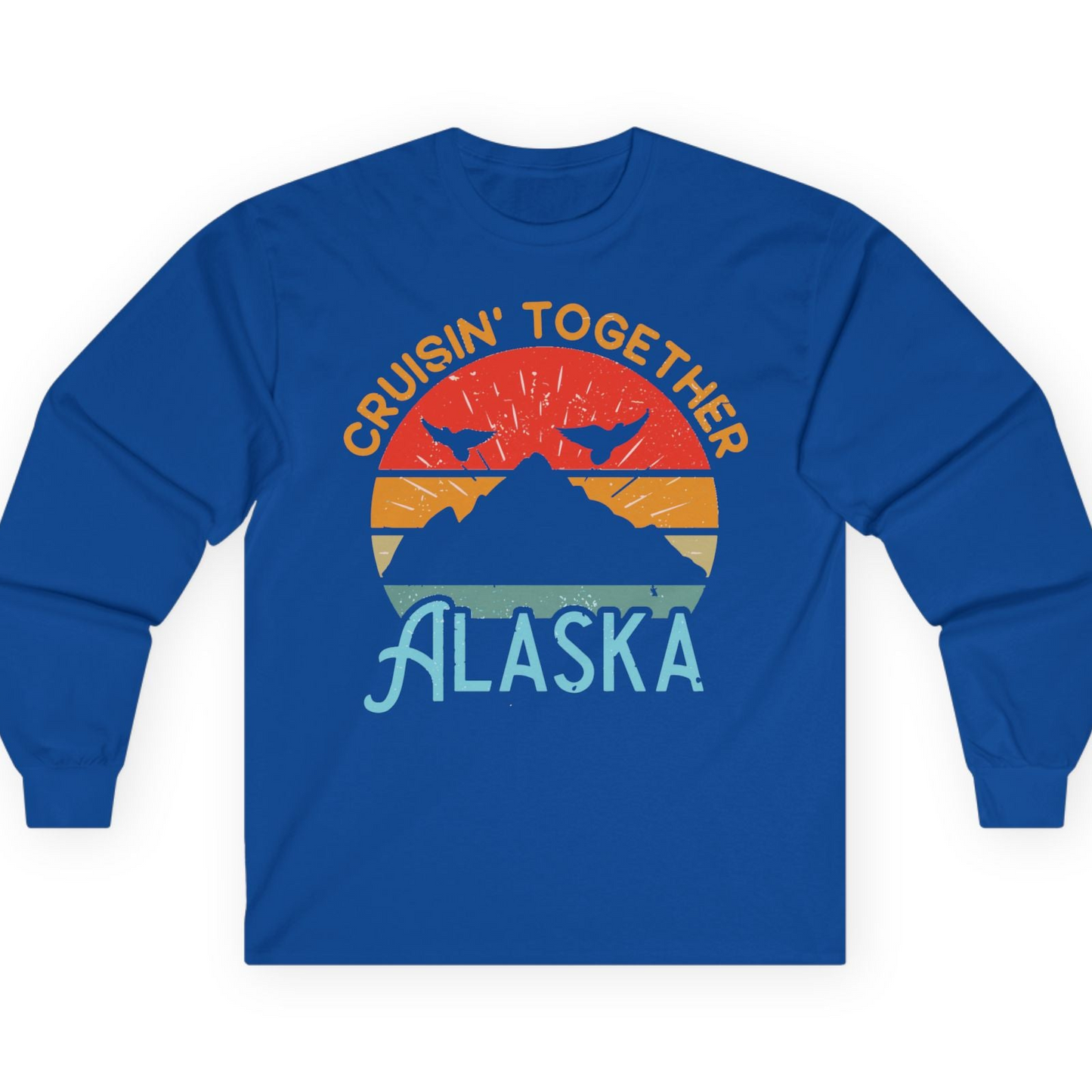 Retro Alaska Cruise Shirt T-Shirt – Royal – Alaska Cruise Shirts