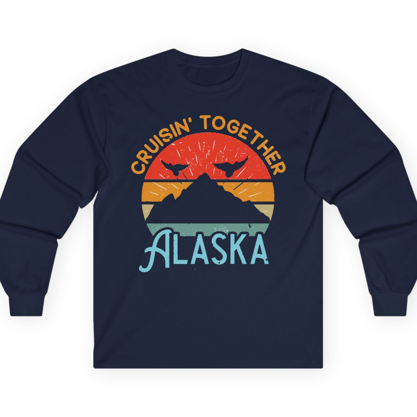 Retro Alaska Cruise Shirt T-Shirt – Navy – Alaska Cruise Shirts