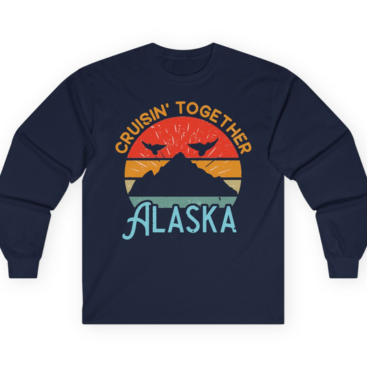 Retro Alaska Cruise Shirt T-Shirt – Navy – Alaska Cruise Shirts