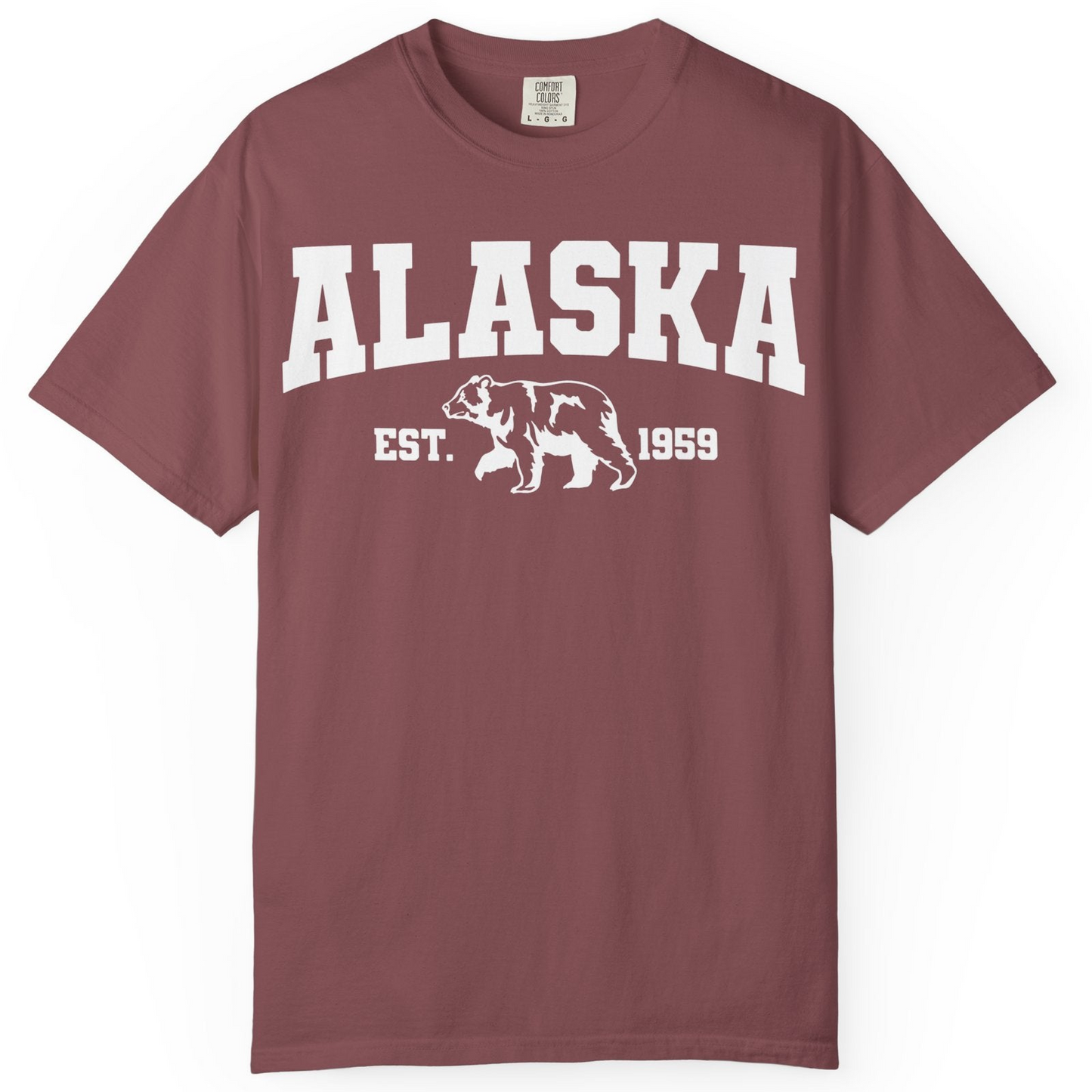 Vintage Alaska Bear Shirt T-Shirt – Brick – Alaska Cruise Shirts