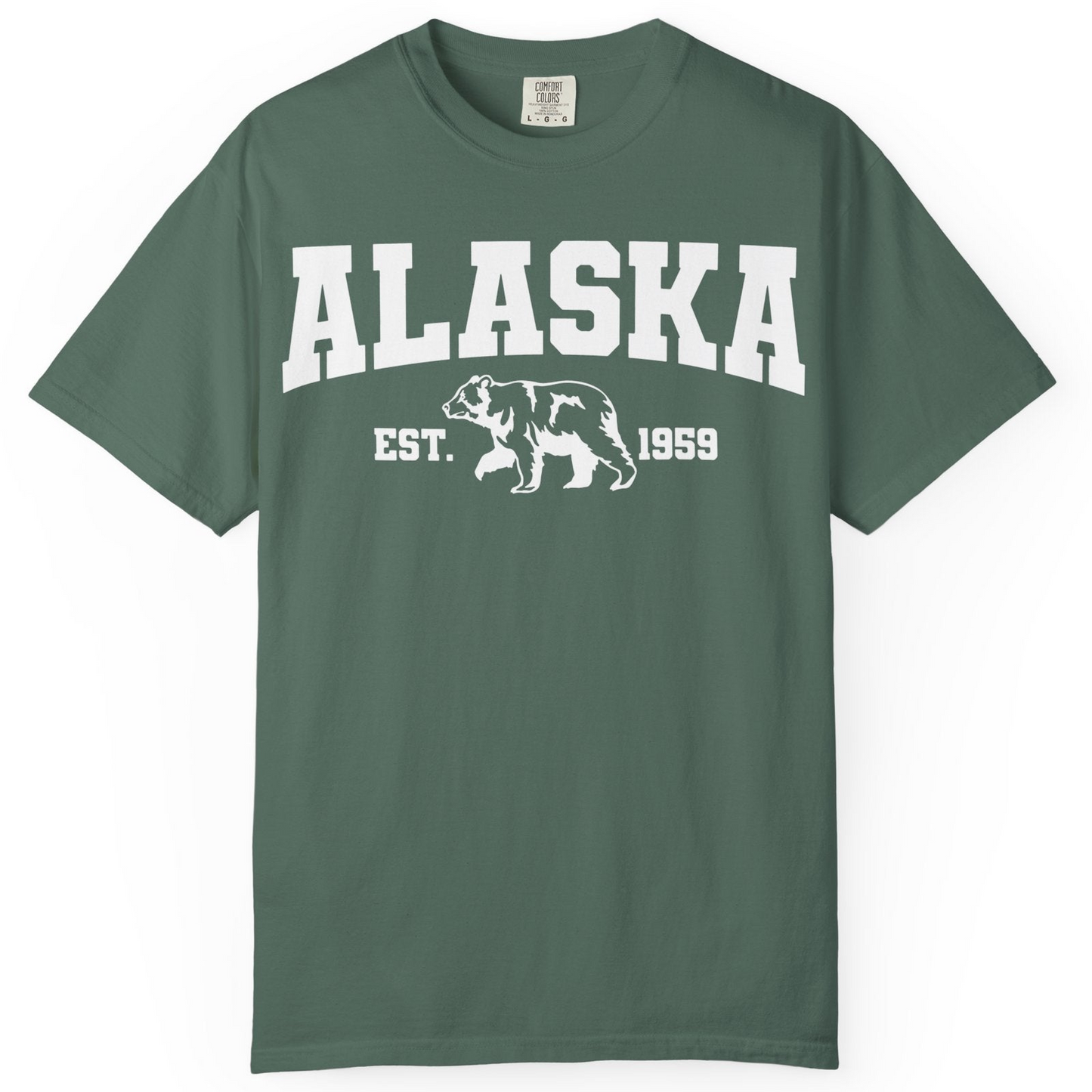 Vintage Alaska Bear Shirt T-Shirt – Blue Spruce – Alaska Cruise Shirts