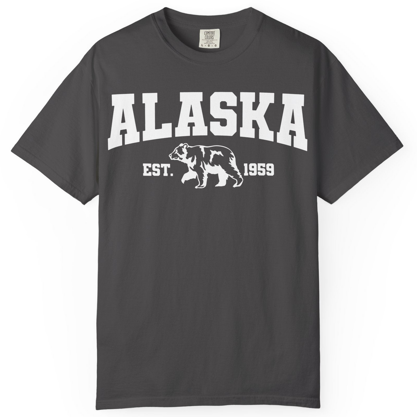 Vintage Alaska Bear Shirt T-Shirt – Graphite – Alaska Cruise Shirts