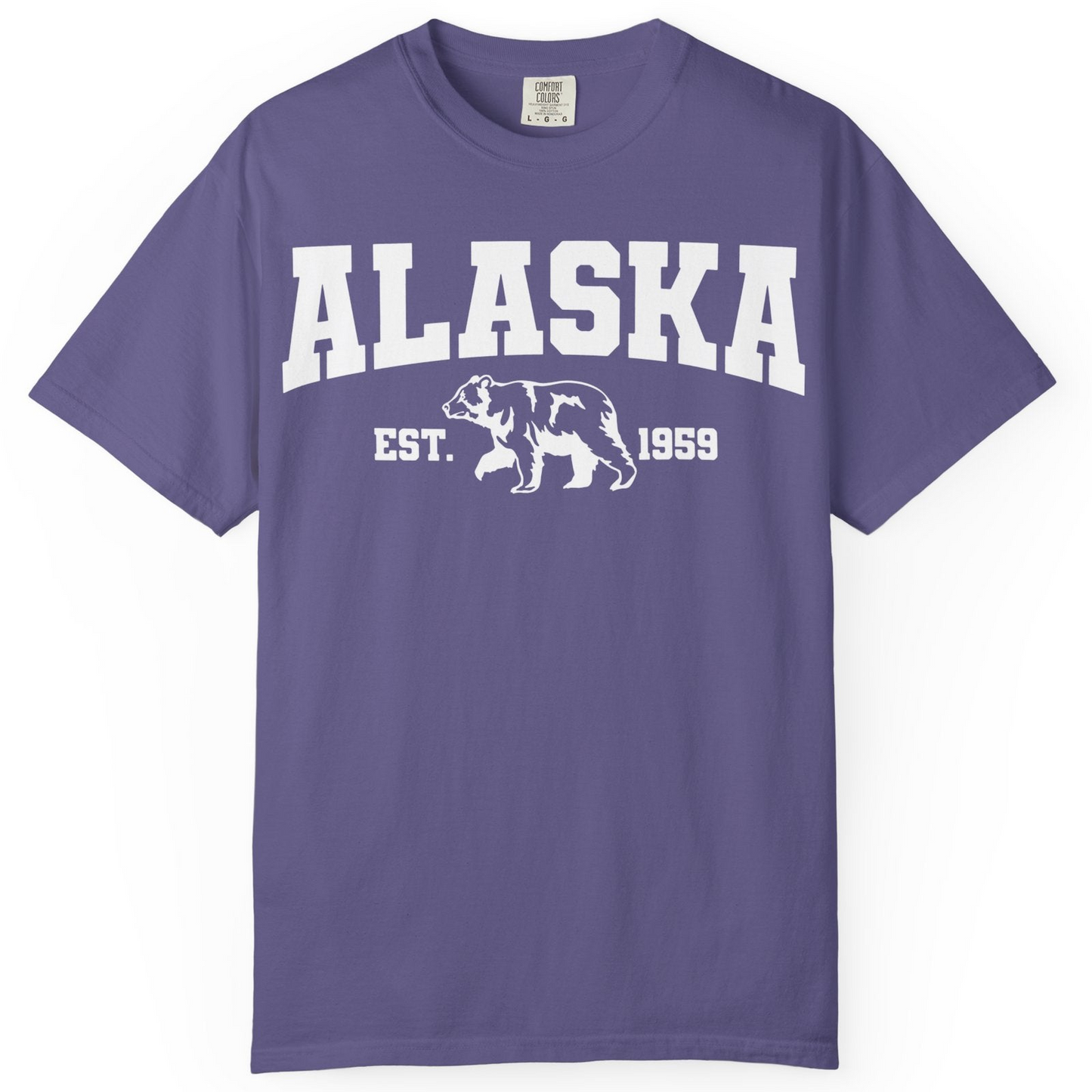 Vintage Alaska Bear Shirt T-Shirt – Grape – Alaska Cruise Shirts