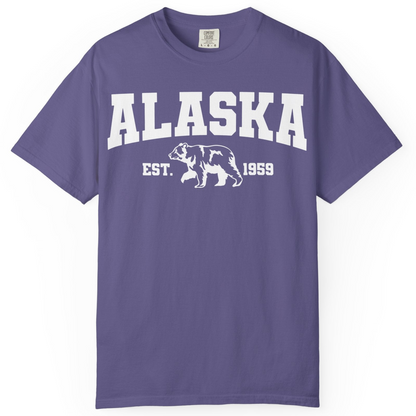 Vintage Alaska Bear Shirt T-Shirt – Grape – Alaska Cruise Shirts