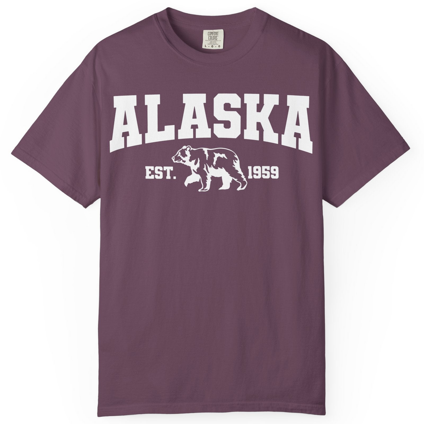 Vintage Alaska Bear Shirt T-Shirt – Berry – Alaska Cruise Shirts