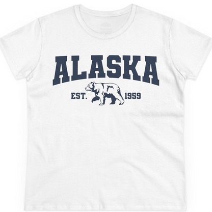 Vintage Alaska Bear Shirt T-Shirt – White – Alaska Cruise Shirts
