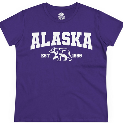 Vintage Alaska Bear Shirt T-Shirt – Purple – Alaska Cruise Shirts
