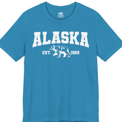 Vintage Alaska Bear Shirt T-Shirt – Aqua – Alaska Cruise Shirts